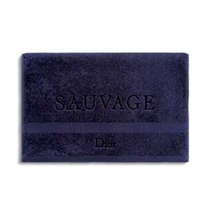 Dior Sauvage Men’s Face Hand Towel Navy Blue Logo Cotton Authentic